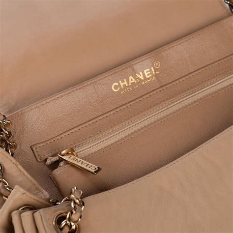 chanel beige lamb leather sac cordon shoulder bags